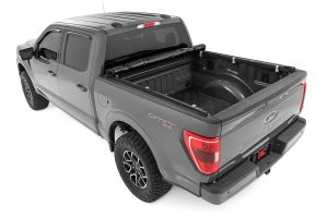 Ford F-150 Lightning Soft Roll Up Bed Cover - Rough Country - Matte Black - '22-'23